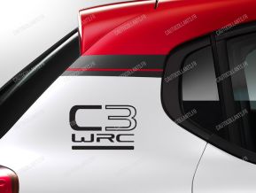 Citroen C3 WRC autocollants pour le quartier arrière