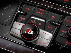Audi S-line Stickers pour bouton MMI