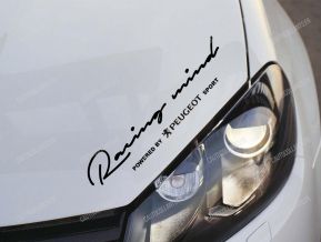 Peugeot Racing Mind Autocollant pour Bonnet