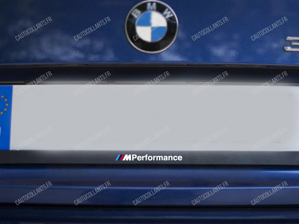 BMW M Performance autocollants pour porte-cadre de plaque d'immatriculation  