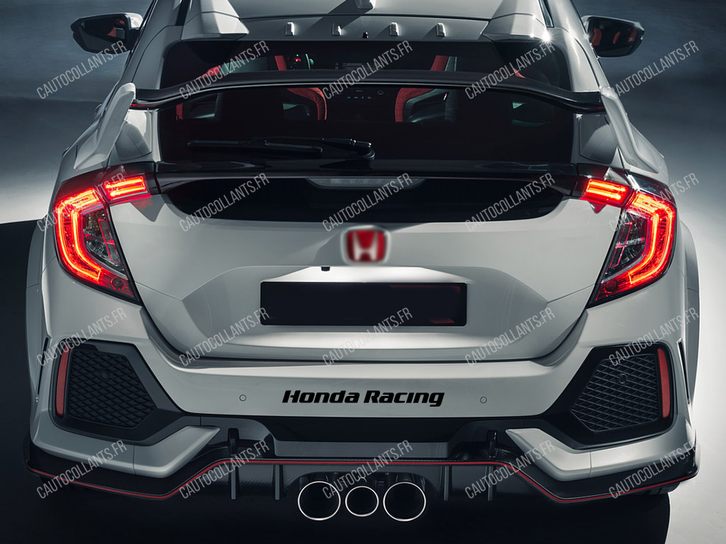 Honda Racing Autocollant pour pare-chocs arrière